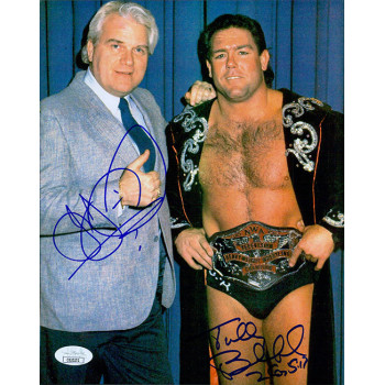 Tully Blanchard & JJ Dillon Wrestlers Signed 8x10 Cardstock Photo JSA Authentic