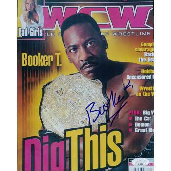Booker T Signed WCW NWO Wrestling Signed 8x10 Glossy Photo JSA Authenticated