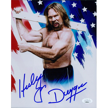Hacksaw Jim Duggan WWE WCW Wrestler Signed 8x10 Glossy Photo JSA Authenticated