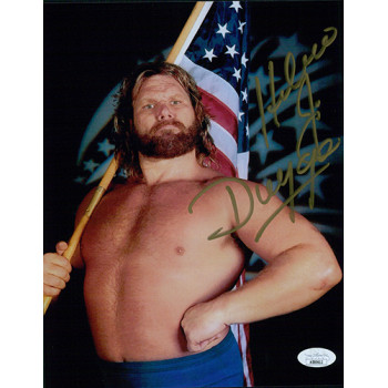 Hacksaw Jim Duggan WWE WCW Wrestler Signed 8x10 Glossy Photo JSA Authenticated