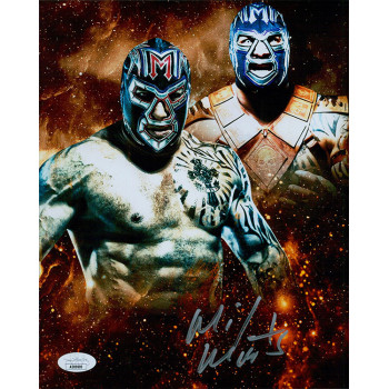 Mil Muertes Lucha Wrestling Signed 8x10 Glossy Photo JSA Authenticated