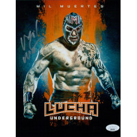 Mil Muertes Lucha Wrestling Signed 8x10 Glossy Photo JSA Authenticated Mil Muertes Lucha Wrestling Signed 8x10 Glossy Photo JSA Authenticated