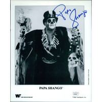 Papa Shango Wrestler Signed 8x10 Cardstock Promo Photo JSA Authenticated Papa Shango Wrestler Signed 8x10 Cardstock Promo Photo JSA Authenticated
