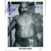 Iron Sheik WWF WWE Wrestler Signed 8x10 Cardstock Photo JSA Authenticated Iron Sheik WWF WWE Wrestler Signed 8x10 Cardstock Photo JSA Authenticated