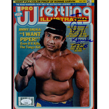 Jimmy Superfly Snuka WWF WWE Signed 8x10 Matte Photo JSA Authenticated Jimmy Superfly Snuka WWF WWE Signed 8x10 Matte Photo JSA Authenticated