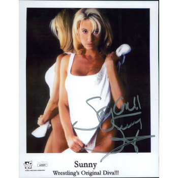 Sunny WWF WWE ECW WCW Diva Wrestler Signed 8x10 Glossy Photo JSA Authenticated
