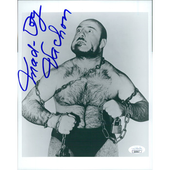 Maurice Mad Dog Vachon AWA Wrestler Signed 8x10 Glossy Photo JSA Authenticated