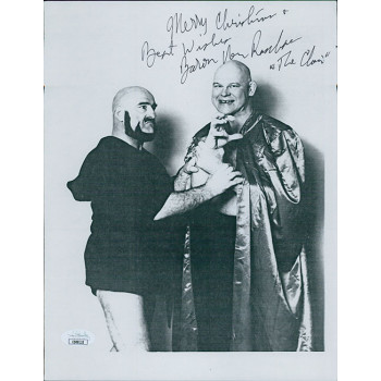 Baron Von Raschke WWE WWF Wrestler Signed 8.5x11 Cardstock Photo JSA Authentic Baron Von Raschke WWE WWF Wrestler Signed 8.5x11 Cardstock Photo JSA Authentic