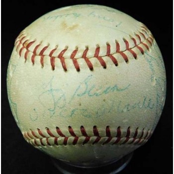 New York Yankees 1957 Team Signed Reach American League Baseball JSA Authentic