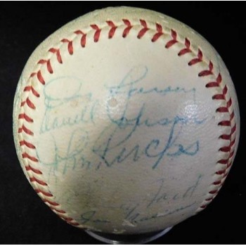 New York Yankees 1957 Team Signed Reach American League Baseball JSA Authentic