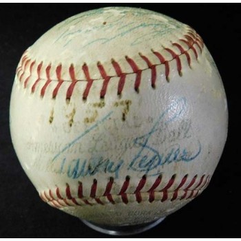 New York Yankees 1957 Team Signed Reach American League Baseball JSA Authentic